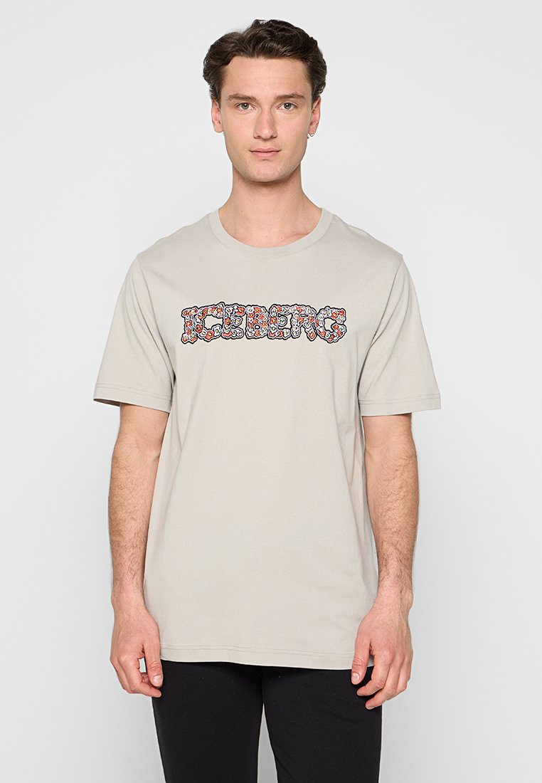 Iceberg T-shirt print graniet
