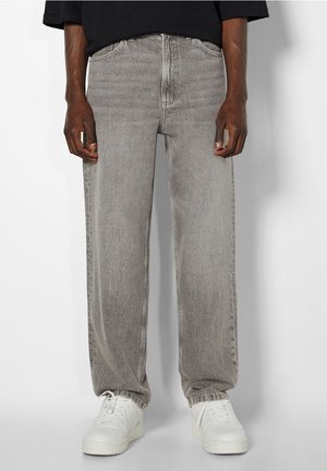 Džíny Straight Fit - mottled dark grey