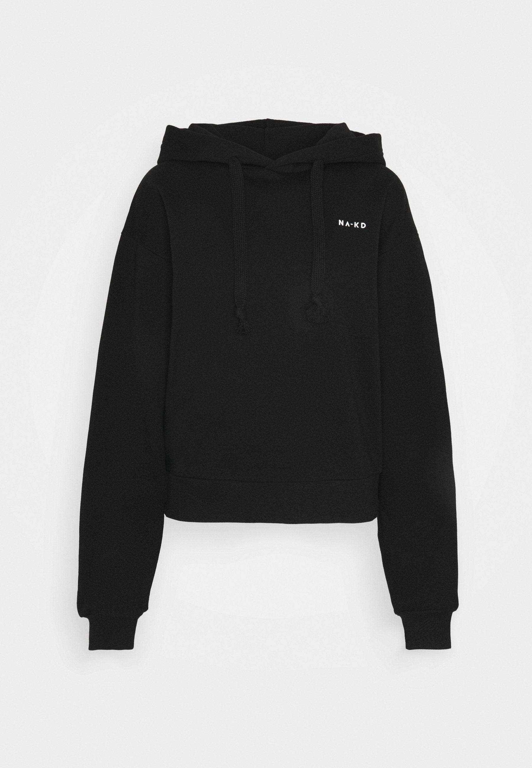 NA-KD LOGO BASIC HOODIE - Hoodie - black - Zalando.co.uk
