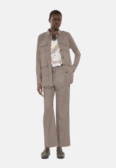 The Kooples DROIT PIED DE POULE - Broek - beige