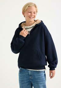 Lindex WITH PILE  - Sweatshirt - dark navy