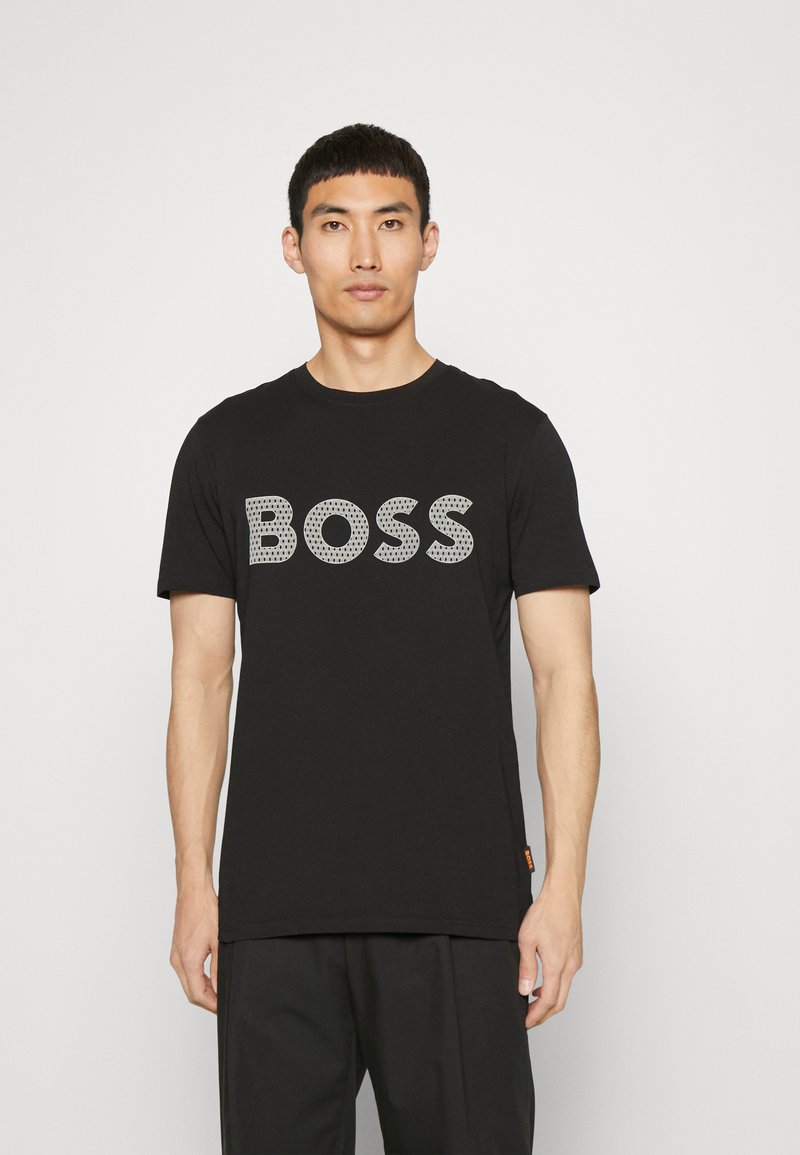 BOSS BOSSRETE - Print T-shirt - black - Zalando