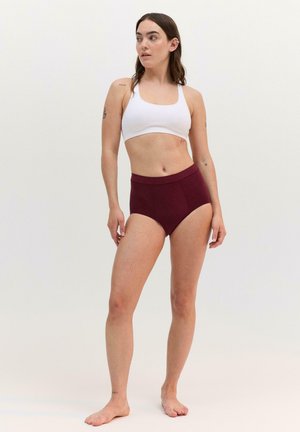 SUPER ABSORBENCY – HIGH WAIST - Menstruationsunterwäsche - dark dusty red
