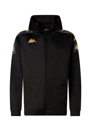 Felpa con zip - black grey dk