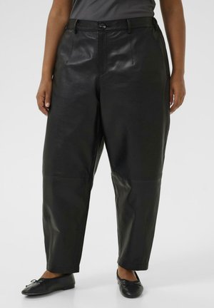 TERA - Pantalon en cuir - black deep