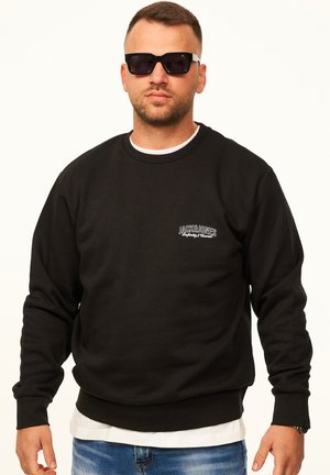 Jack & Jones, PULLOVER - RUNDHALSPULLOVER MIT CREW-NECK IM REGULAR FIT FÜR HERREN SWEAT - Sweatshirt - black