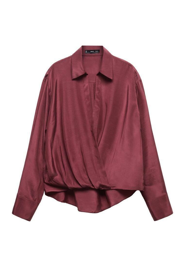 Mango Blouse bordeauxrood