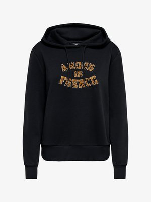 ONLY, HOODIE ONLMAIA SWEATSHIRT - Jersey con capucha - black