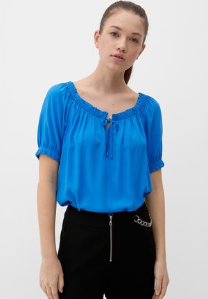 MIT BINDEBAND - Blouse - royalblau