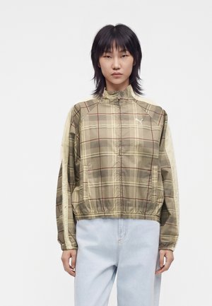 Puma T7 RELAXED TARTAN WOVEN JACKET - Letná bunda - mouse gray