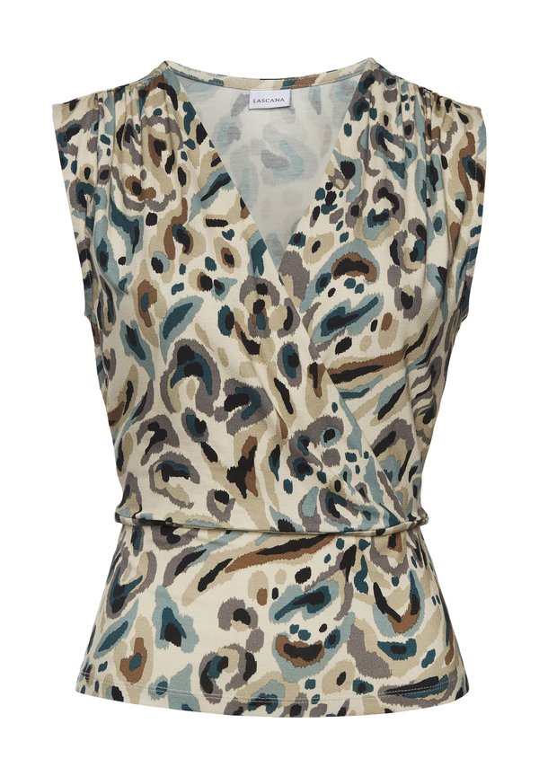 Bluse - sand bedruckt