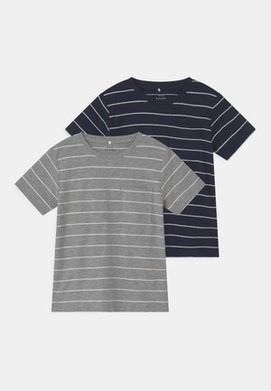 NMMVES 2 PACK - T-shirts print - dark sapphire