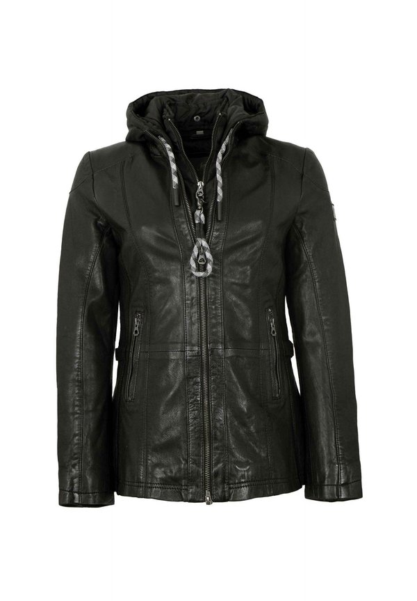 WALLMUT - Lederjacke - schwarz