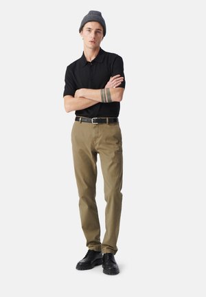 IKKS WITH SLANTED POCKETS - Chino - khaki green