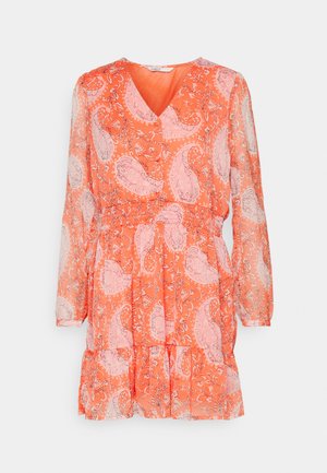 ONLY Petite ONLAVEY V-NECK - Denné šaty - tigerlily/warm paisley