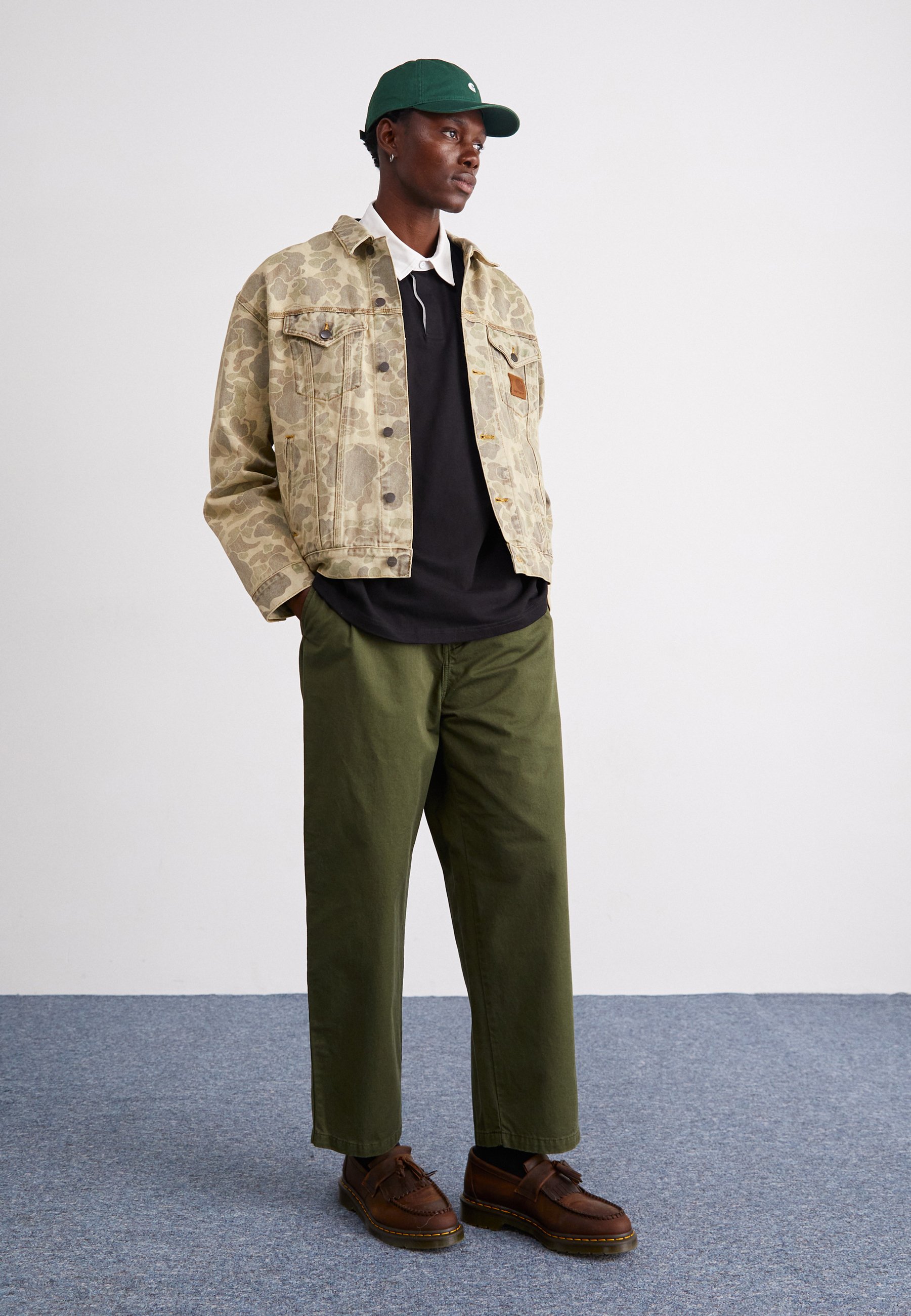 Carhartt WIP HELSTON JACKET - Denim jacket - grey/black/grey Carhartt WIP HELSTON JACKET - Denim jacket - grey/black/grey