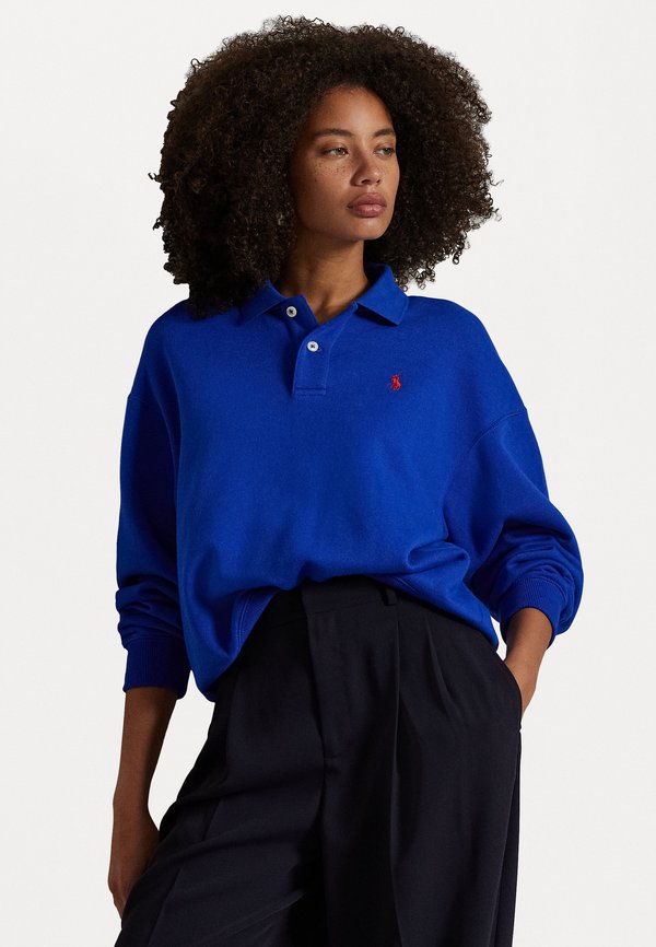 POLO COLLAR FLEECE PULLOVER - Sweatshirt - sapphire star