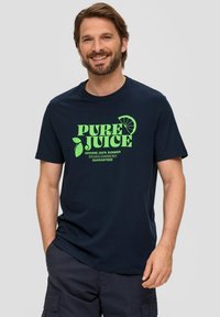 s.Oliver FRONTPRINT - T-shirt print - navy
