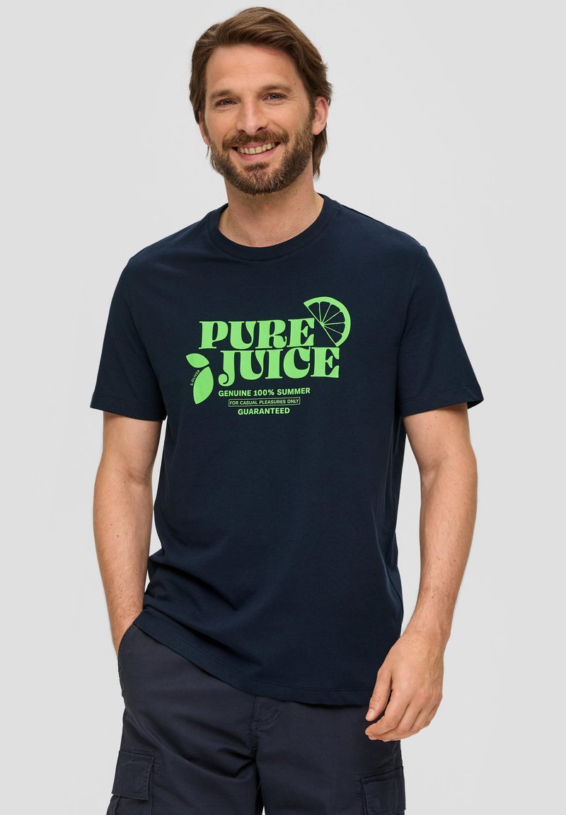 s.Oliver FRONTPRINT - T-shirt print - navy