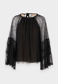 DELIA RUFFLE TUNIC - Blūze - black