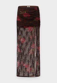 DESERT ROSE RUCHED SKIRT - Jupe crayon - dark brown