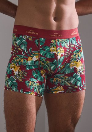 Next, 4 PACK - Boxer aderenti lunghi - green blue leaf animal print