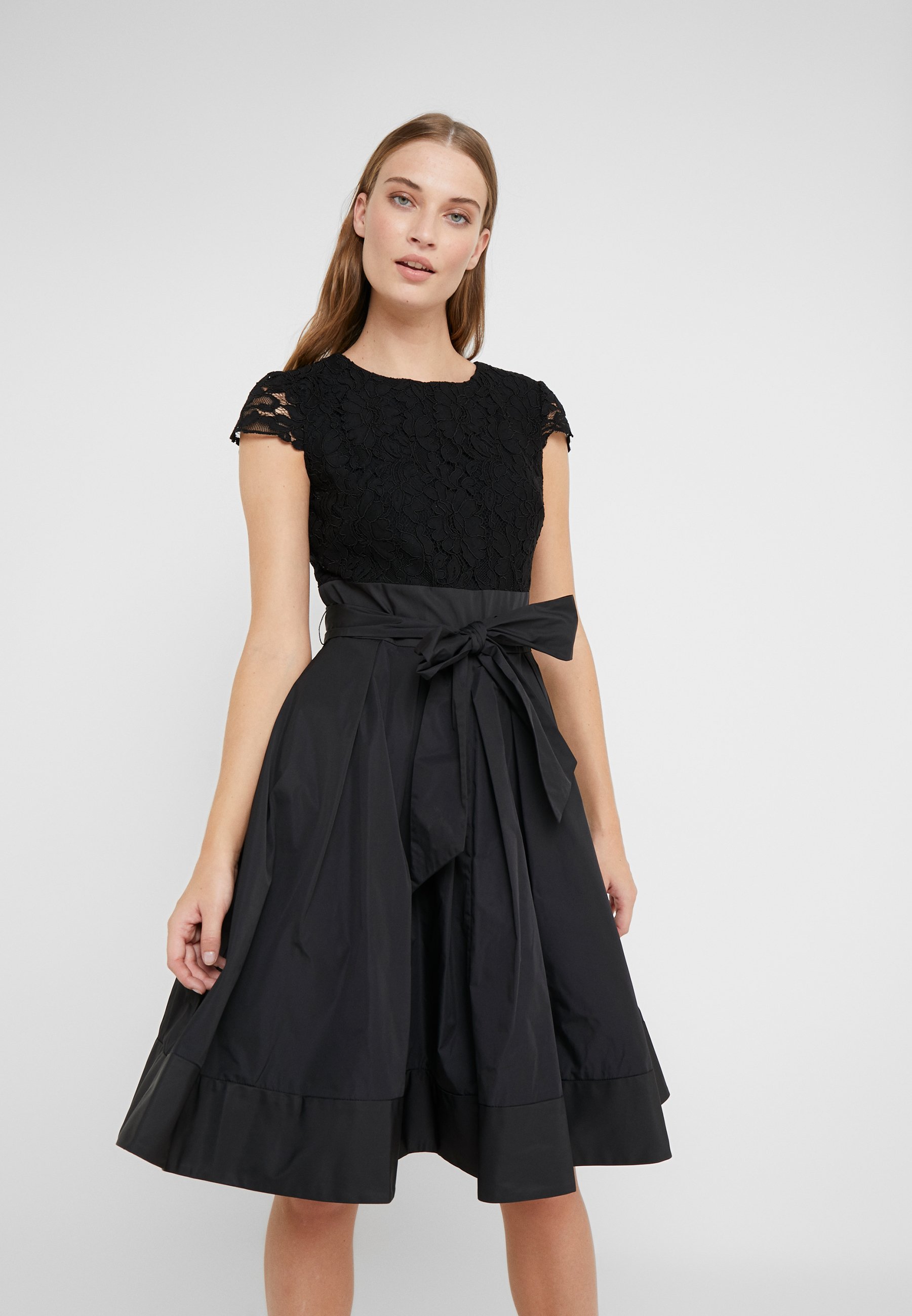 Lauren Ralph Memory Taffeta Cocktail Dress Cocktailkleid Festliches Kleid Black Schwarz Zalando De 