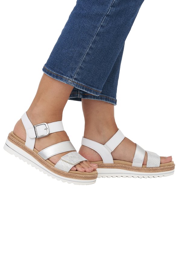 Plateausandalette - silber