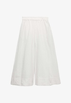 Marks & Spencer, SEERSUCKER CROPPED PALAZZO TROUSERS - Bukser - white mix