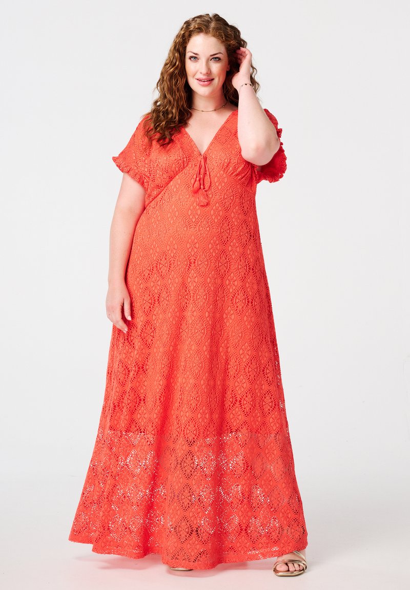 MS Mode Robe longue - coral red