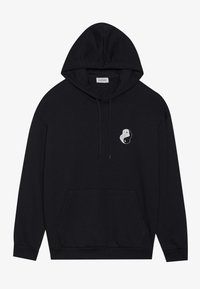 UNISEX - Felpa con cappuccio - true black