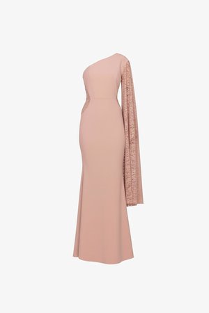 WAL G TALL, CASSIDY LACE ONE SLEEVE - Vestido largo - blush pink