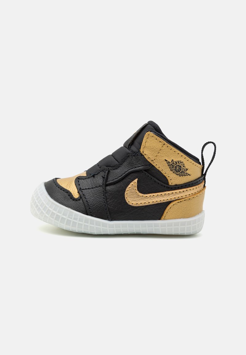 Jordan JORDAN 1 UNISEX - Prvé topánky - black/metallic gold/sail