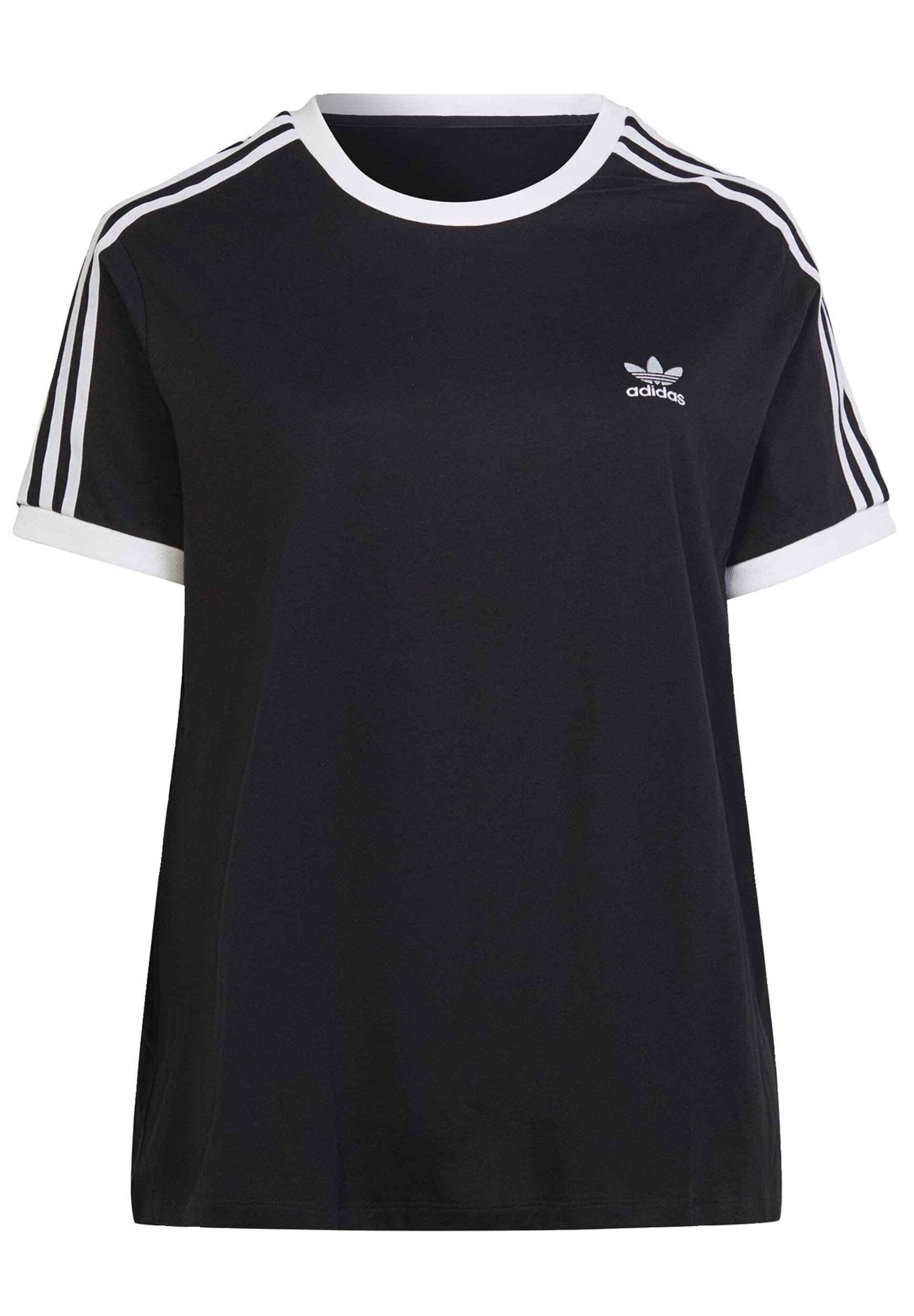 adidas Originals 3 STRIPES T - T-shirt basic - black/zwart - Zalando.nl