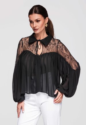 WOMEN’S BLOUSE OW-TS-E0026 - Bluse - black