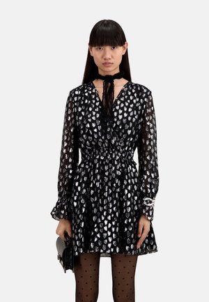 SHORT WITH HEARTS - Vestido de cóctel - black silver