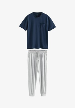 Pižama - navy blue grey marl