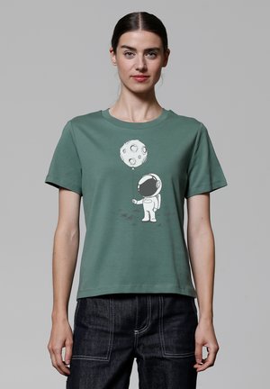 watapparel KLEINER ASTRONAUT MIT LUFTBALLON - T-shirt imprimé - green bay
