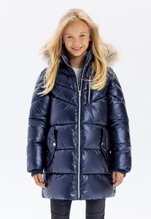 PADDED WITH FAUX FUR TRIM HOOD - Jachetă de iarnă - dark blue