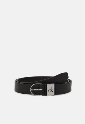 Calvin Klein, LOOP THIN ROUND BUCKLE - Cintura - black
