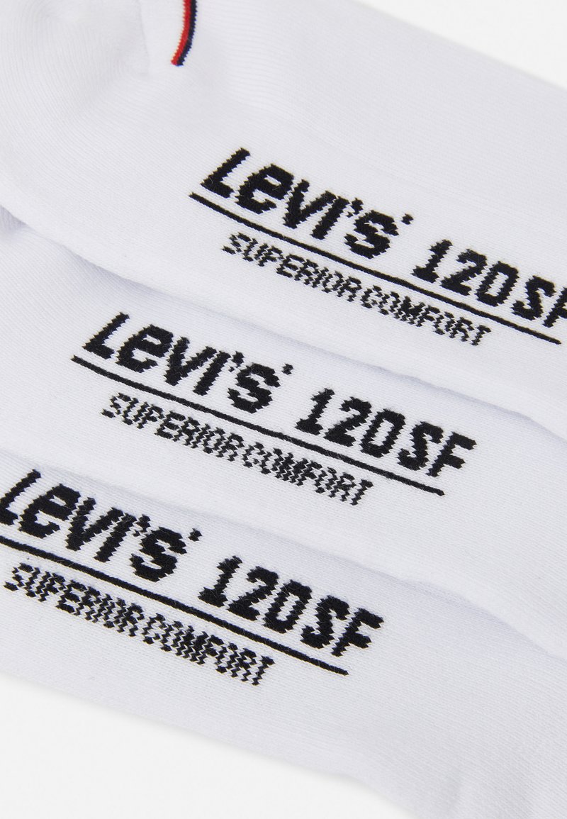 Herren Unterhosen | Levi's® REGULAR CUT LOGO 3 PACK Socken white/weiß - HK58025 Herren Unterhosen | Levi's® REGULAR CUT LOGO 3 PACK Socken white/weiß - HK58025