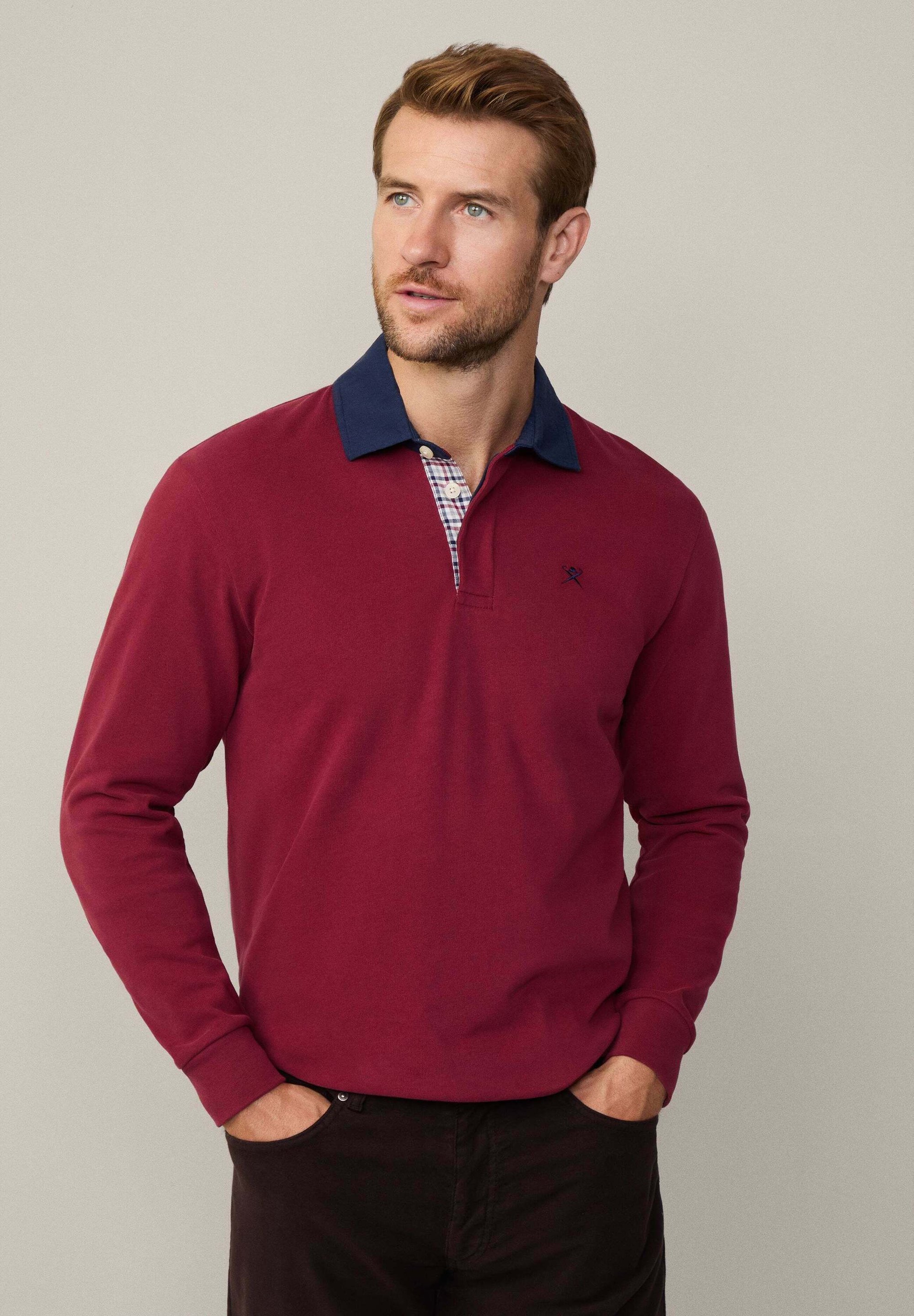 Hackett London TRIM RUGBY Langarmshirt winter red/rot