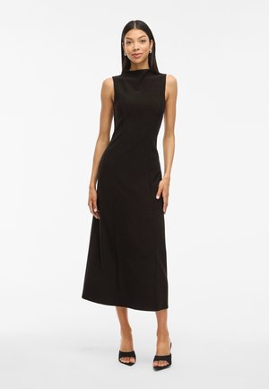VIANYA FUNNELNECK MIDI DRESS - Trikoomekko - black beauty