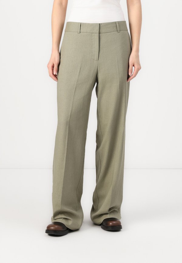 SLFTANIA RITA WIDE PANT  - Trousers - vetiver