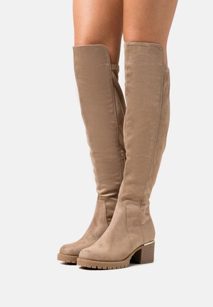 Over-the-knee boots - beige