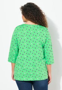 Ulla Popken MINIMAL PRINT 3/4 SLEEVE - Langarmshirt - mint green