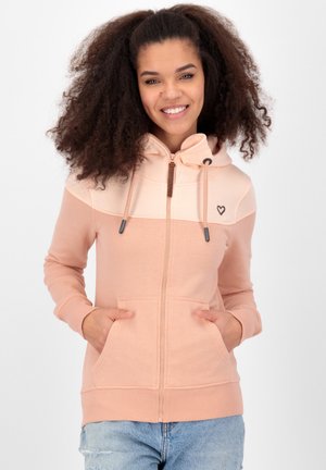 alife & kickin PALINAAK A HOODED - Felpa con zip - italian clay melange