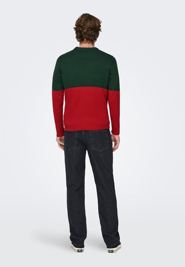 ONSXMAS REG BLOCK CREW UNISEX - Jumper - eden4
