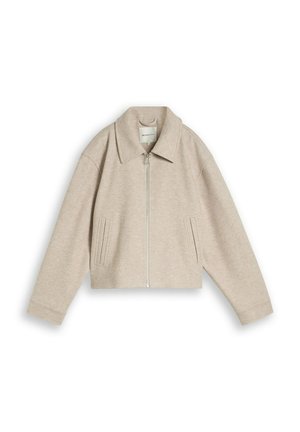 TOM TAILOR DENIM, TOM TAILOR DENIM JACKEN ÜBERGANGSJACKE MIT KRAGEN - Light jacket - atmosphere beige melange