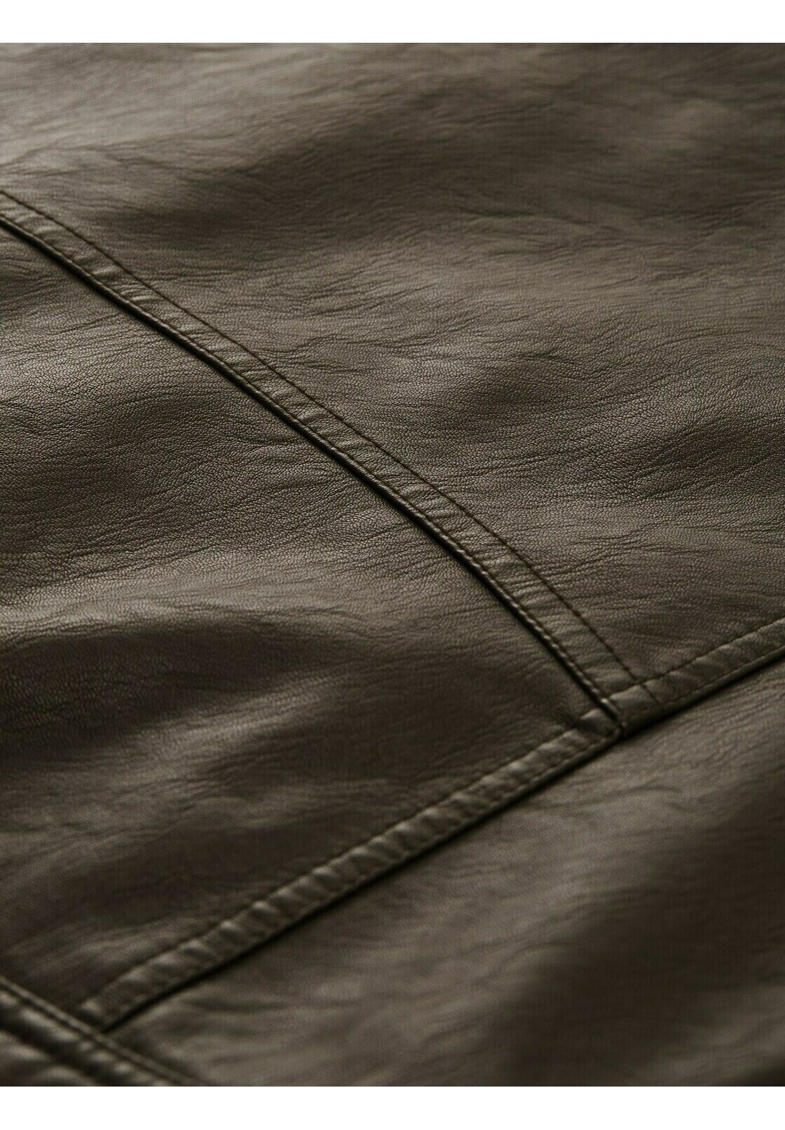 TOM TAILOR Herren Kunstlederjacke Im Biker-Style – Vegan, Regular Fit, Ca. 71 Cm Rückenlänge